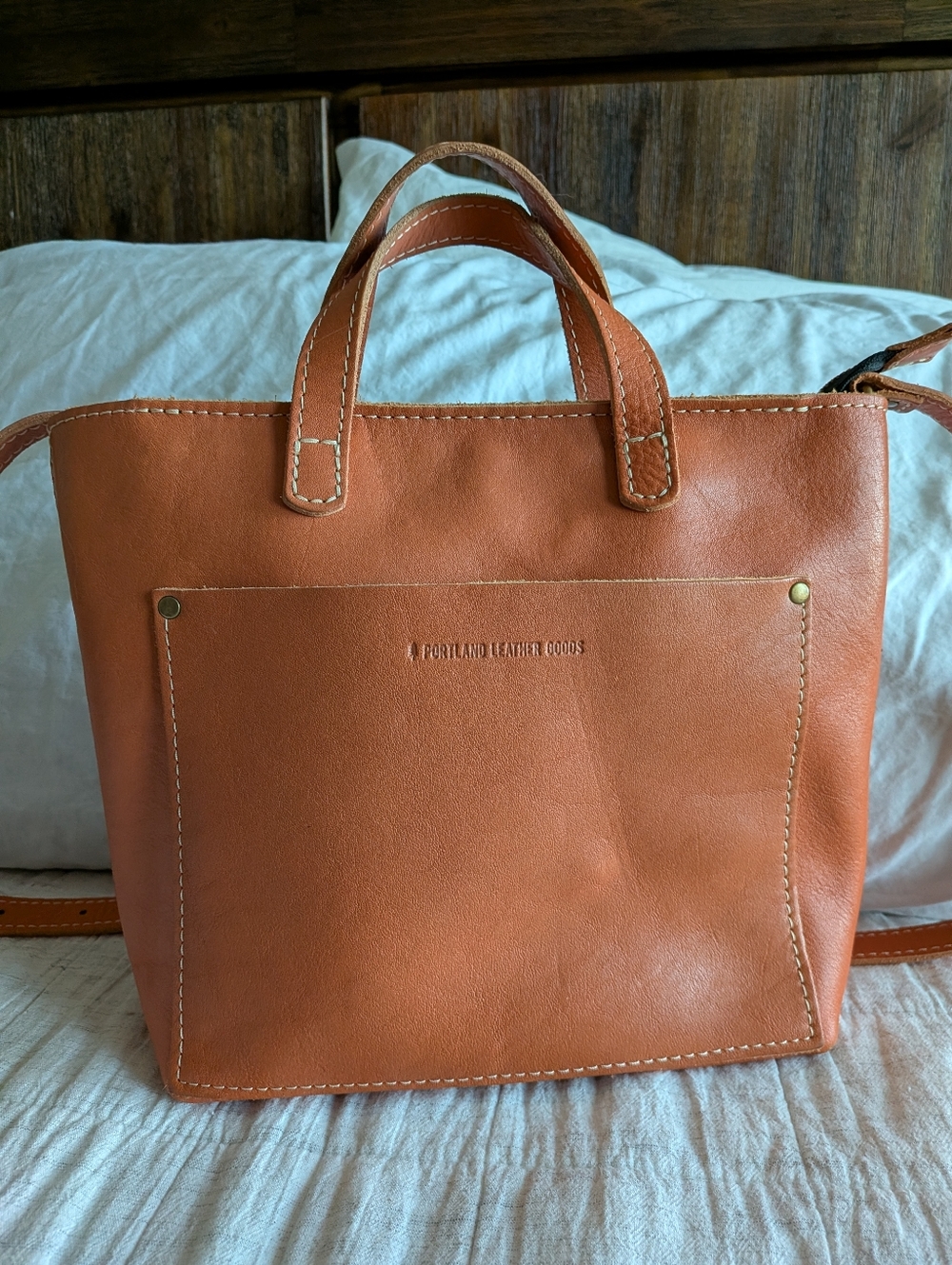 Portland Leather Mini Crossbody Satsuma